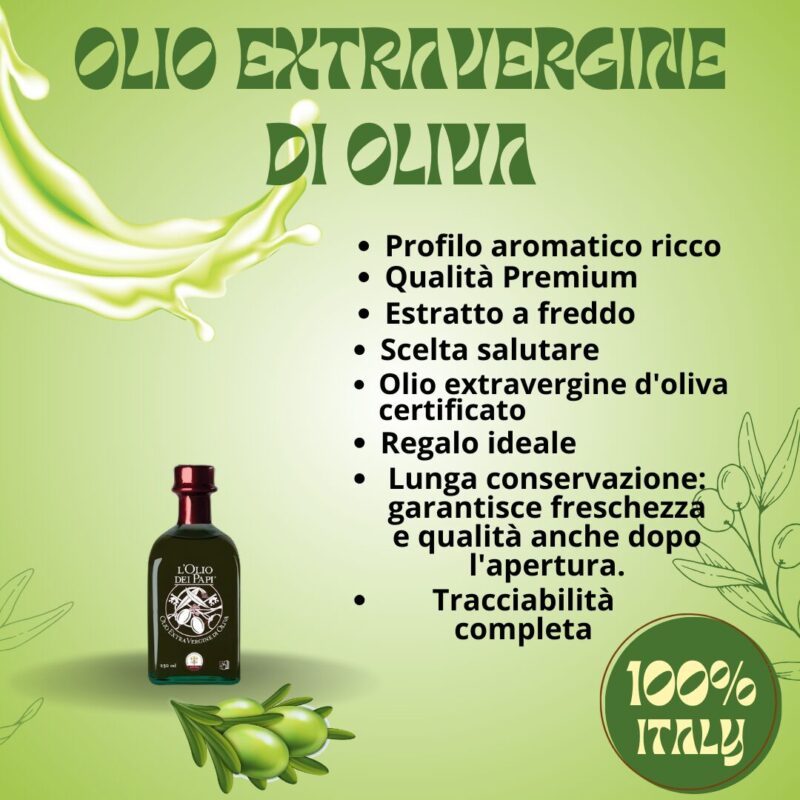 Olio extra vergine di oliva italiano