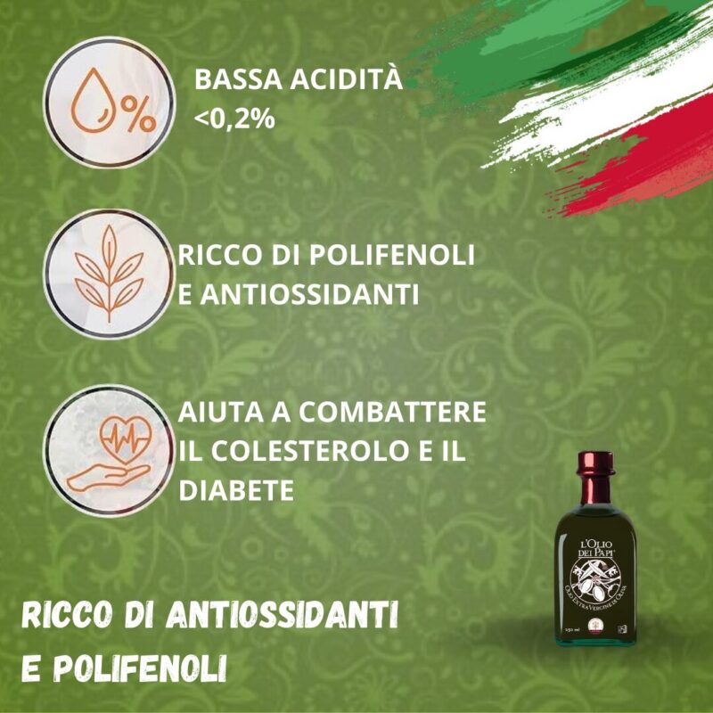 Olio extra vergine di oliva italiano