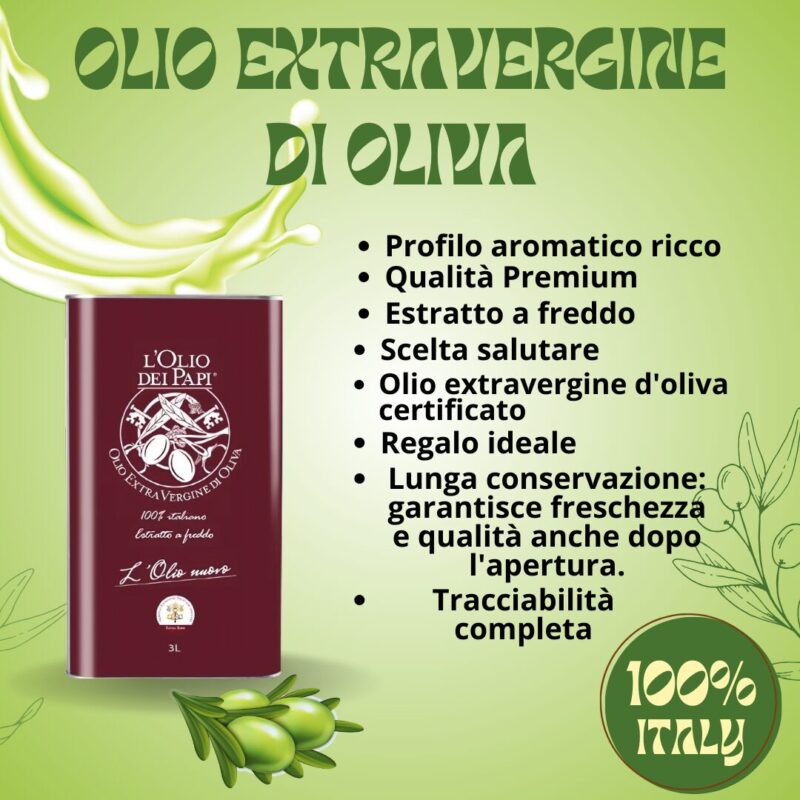 Olio extra vergine di oliva italiano