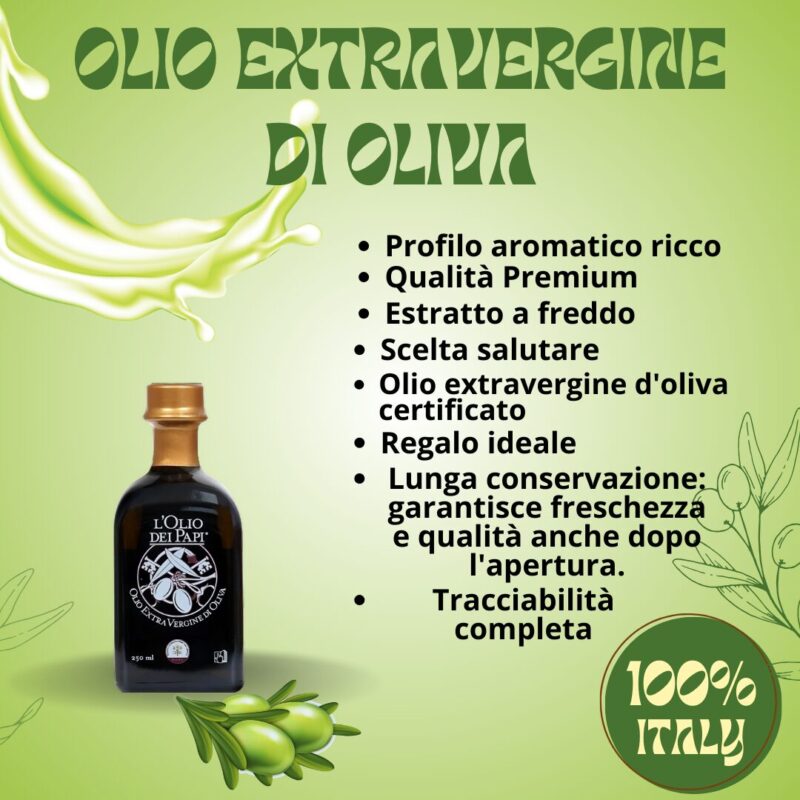 Olio extra vergine di oliva italiano