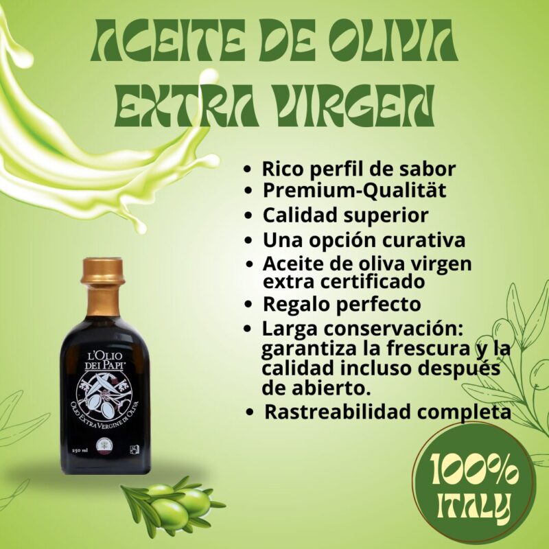 Olio extra vergine di oliva italiano