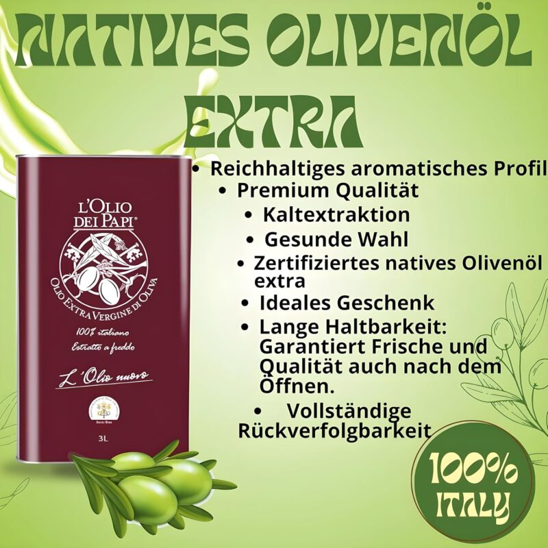 Olio extra vergine di oliva italiano