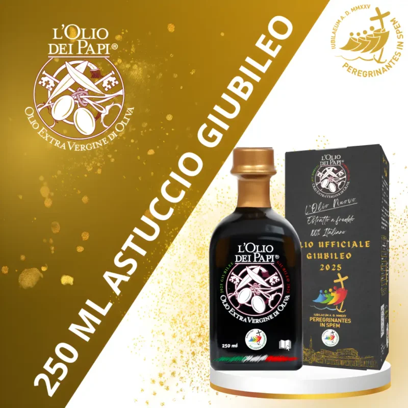 L'Olio dei Papi - Edizione Giubileo 2025, Bottiglia da 250 ml con Astuccio