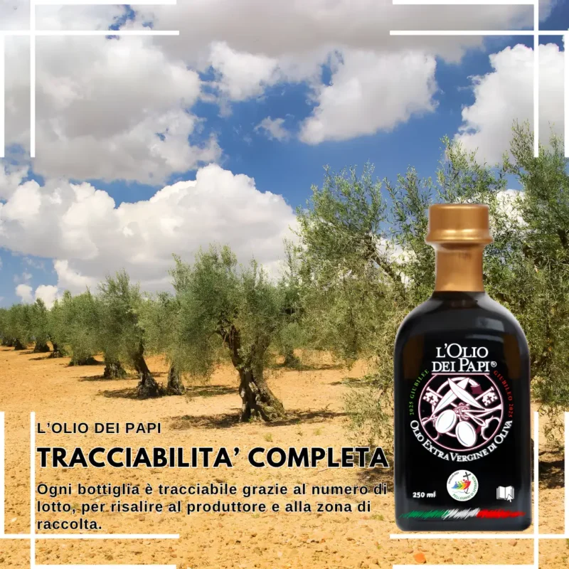 L'Olio dei Papi - Edizione Giubileo 2025, Bottiglia da 250 ml con Astuccio