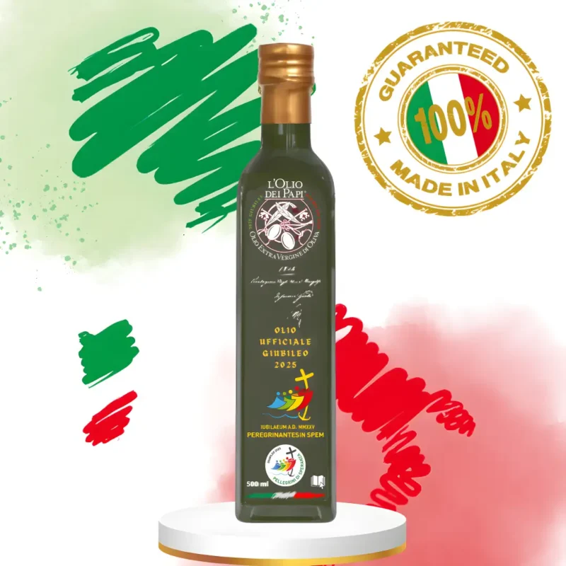 L'Olio dei Papi - Edizione Giubileo 2025, Bottiglia da 500 ml con Astuccio