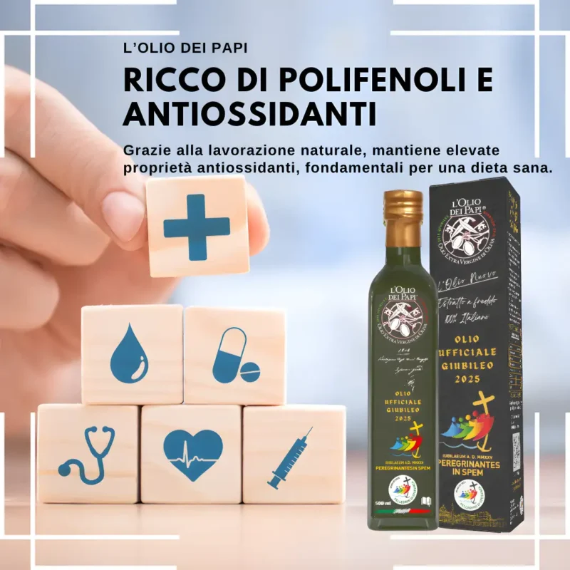 L'Olio dei Papi - Edizione Giubileo 2025, Bottiglia da 500 ml con Astuccio