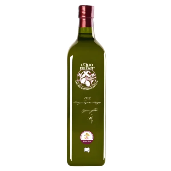 Bottiglia di L’Olio dei Papi 1LT in elegante confezione