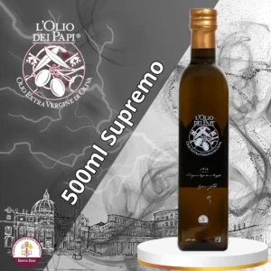 Bottiglia da 500ml di olio extra vergine Edizione Supremo.