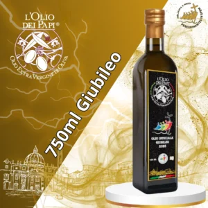 Bottiglia da 750ml di olio extra vergine Giubileo 2025.
