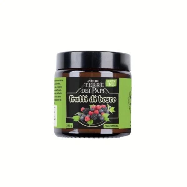 Vasetto di confettura extra ai frutti di bosco 250g con fragole, mirtilli e ribes
