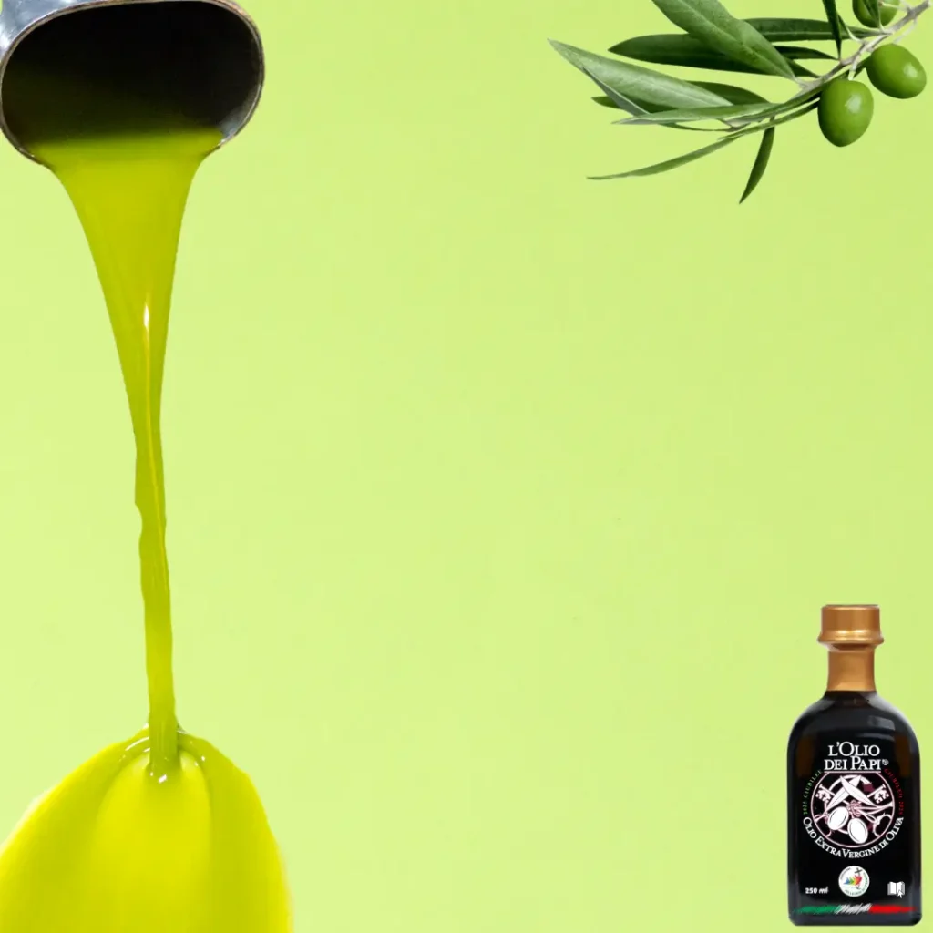 Bottiglie di olio extra vergine di oliva italiano L’Olio dei Papi
