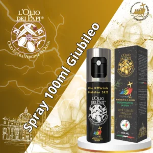 Dosatore spray da 100ml di olio extra vergine con astuccio Giubileo 2025.